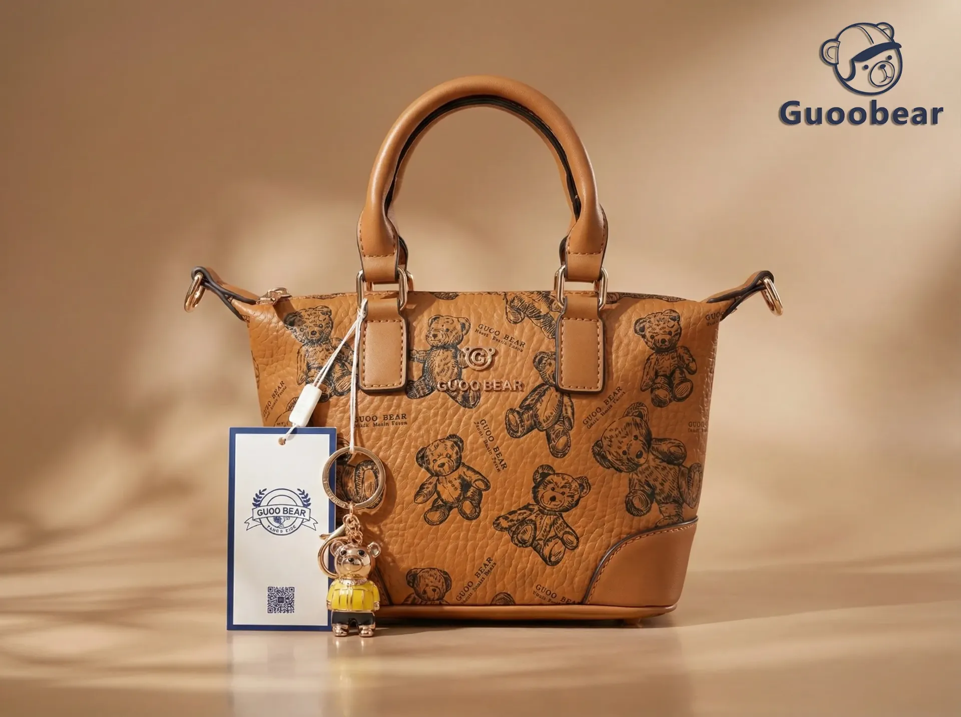 [GU1245-2920] Graffiti bear crossbody bag