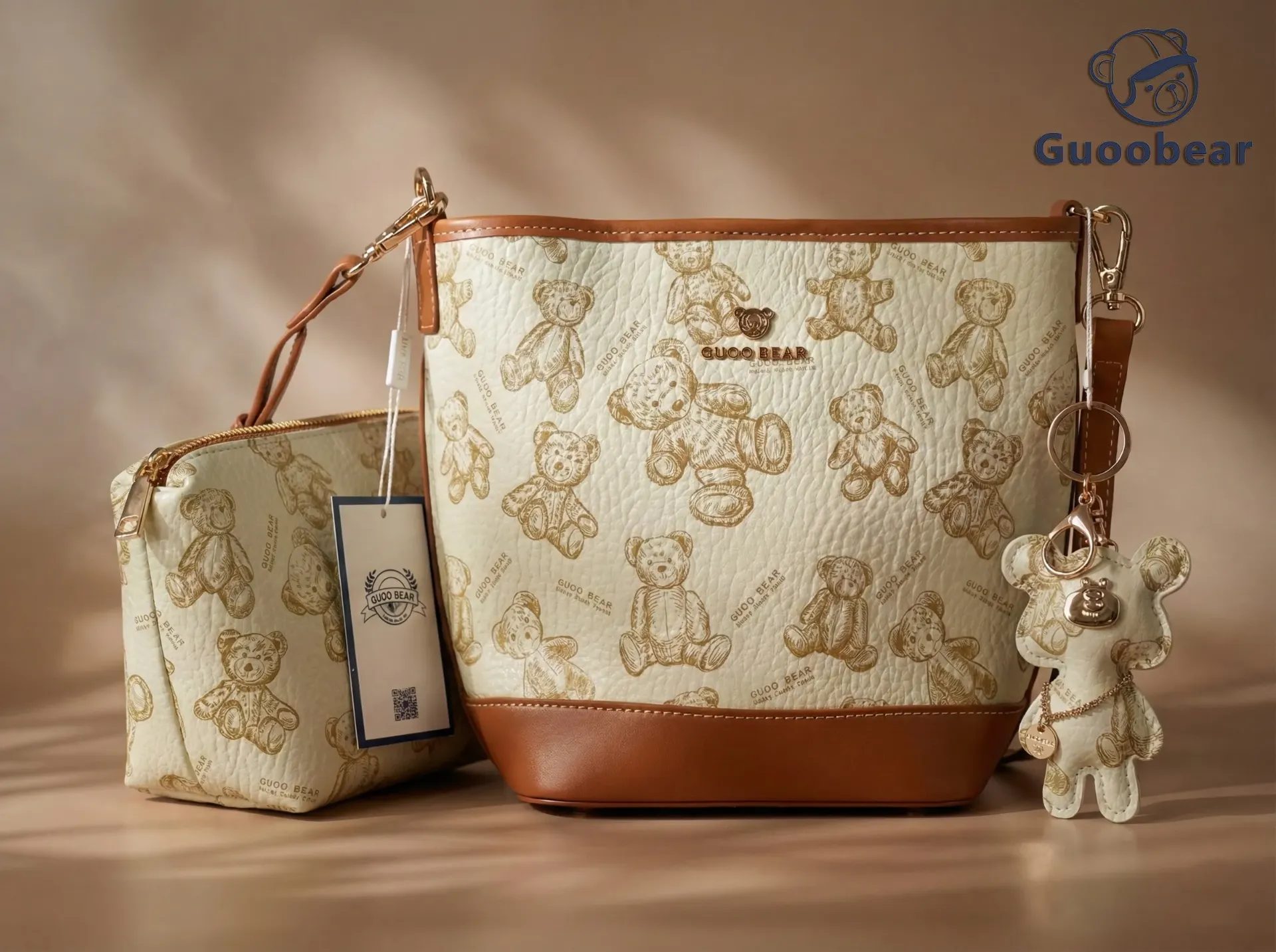 [GU1165-1910] Off-white graffiti bear bucket bag